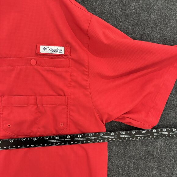 Ole Miss Rebels Shirt Men's XL Red Short Sleeve Omni-Shade Vented Pockets - Picture 7 of 10